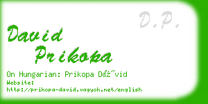 david prikopa business card